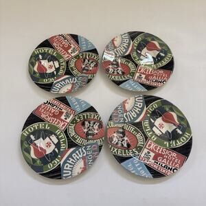 Set of 4 Royal Stafford ENGLAND Salad Plates Hotel De L'Europe Earthenware‎ READ